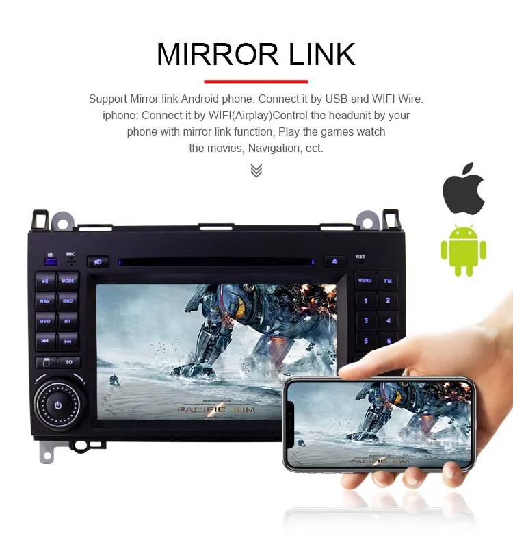 Flash Deal TOPBSNA Android 9.0 2 din Car DVD Radio for Mercedes Benz B200 A B Class W169 W245 Viano Vito W639 Sprinter W906 WIFI GPS Navi 7