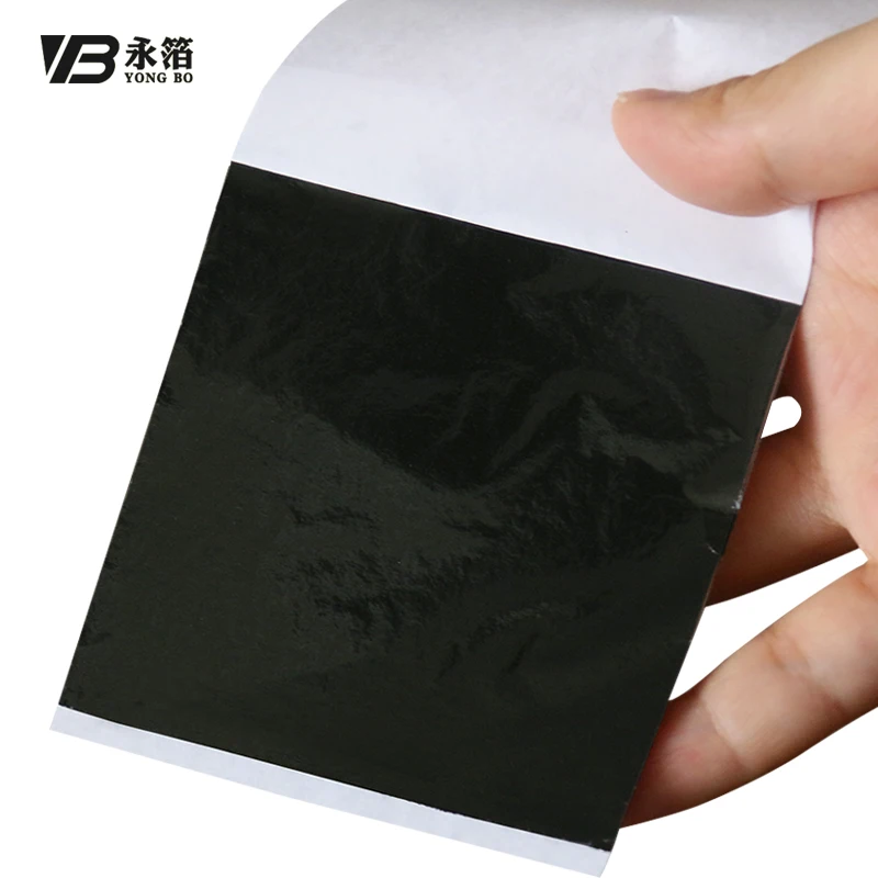 

500PCS 8*8.5cm Taiwan Black Leaf Foil, Gilding Color Like Black Color, Gilding Paper, Free Shipping