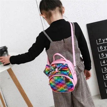 

xiniu Backpack Kids Gils Cute Kawaii Bags Parent-Child Sequin Bow Travels Backpack Shoulder Bags Wild Bagpack Mochila Feminina