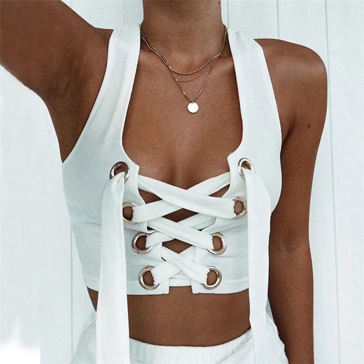 

Spring Summer Women's Tank Crop Tops Laced with A Small Vest Sexy Croup Top Body For Women Female Topic Tanktop Active Wear