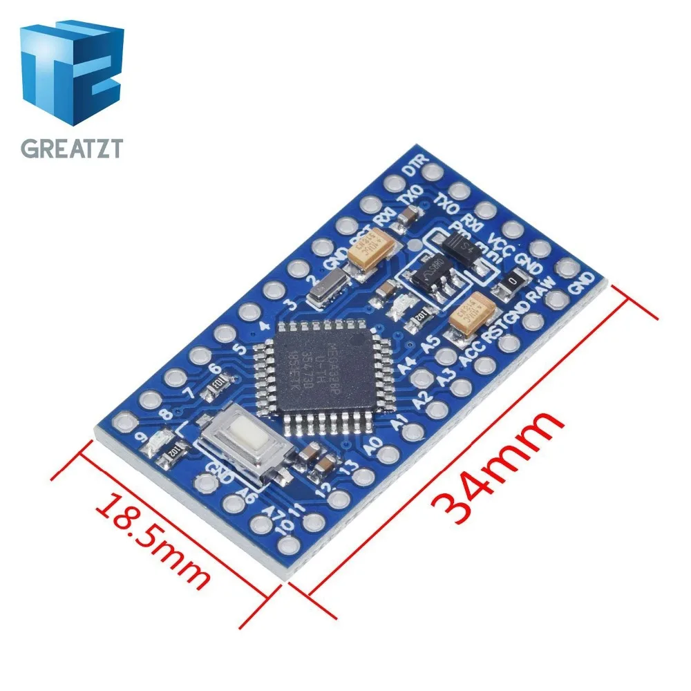 GREATZT ATMEGA328P Pro Mini 328 мини ATMEGA328 5 В/16 МГц ATMEGA328 3,3 В 8 МГц для Arduino