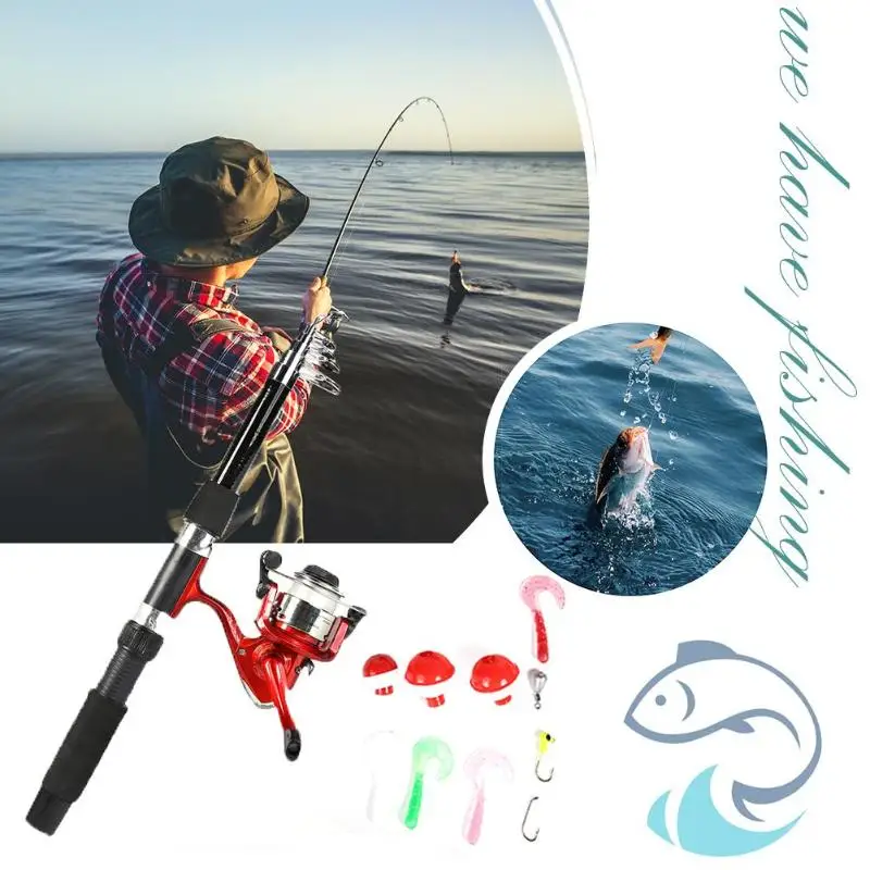 تلسكوبي الصيد رود كومبو 1.8 m الألياف الزجاجية قضيب 5.1: 1 الغزل بكرة الصيد الطعم هوك النايلون حقيبة الصيد الصيد كيت تلسكوبي الصيد رود كومبو 1.8 m الألياف الزجاجية قضيب 5.1: 1 الغزل بكرة الصيد الطعم هوك النايلون حقيبة الصيد الصيد كيت