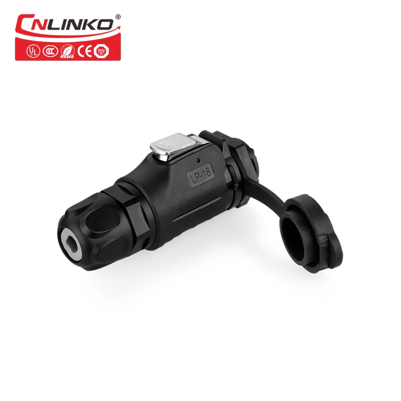 Cnlinko 4pin водонепроницаемый 10А ac dc Тип освещения питания m16 штекер и розетка с