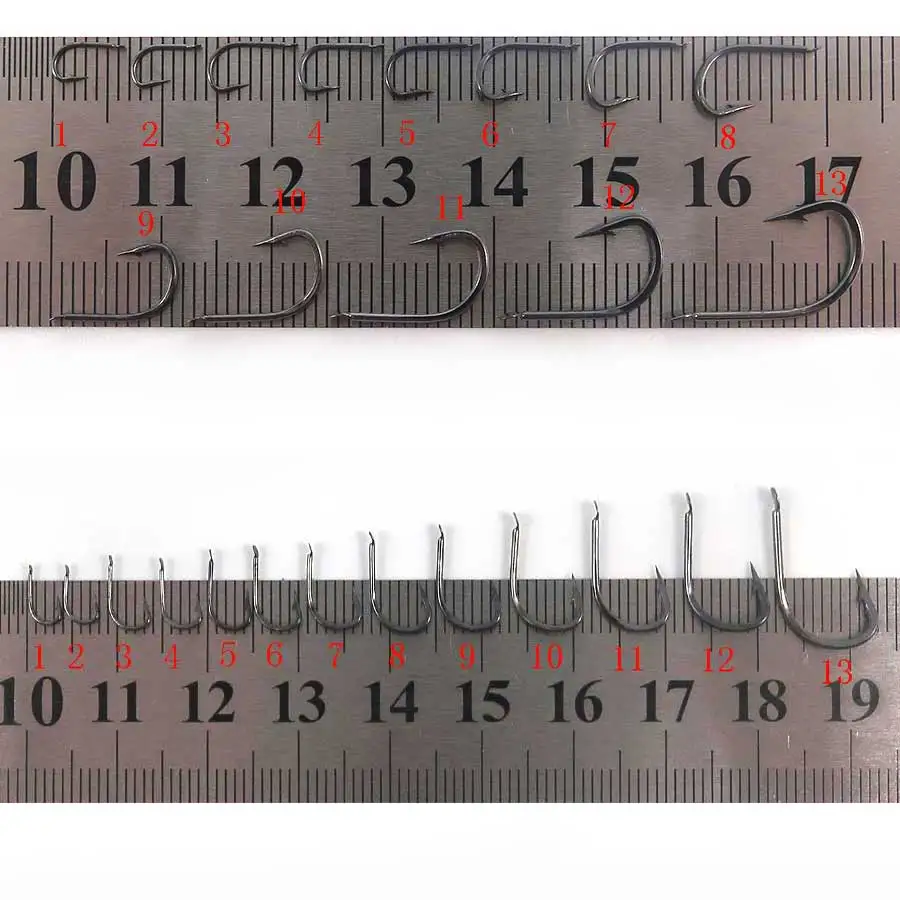 100 шт. очень резкое Карп Рыбалка крючок из высокоуглеродистой Сталь крючок Размеры 1 #-13 # черный YD Рыбалка крючки