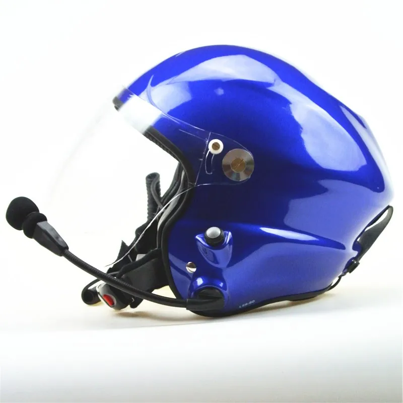 EN 966 Сертифицированный парамоторный шлем с шумоподавлением GD-G матовый черный цвет