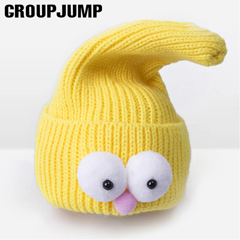 

Cute Knit Thick Winter Hat For Children Beanies Boys Girls Hat Thick Warm Winter Hats Unisex Children Hedging Skullies Beanies