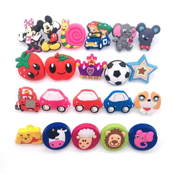 Cartoon Animal Pulls for Cabinets Dressers Soft Drawer Knobs for Kitchen Kids Room Baby Nursery Furniture Decor Door Pull Handle