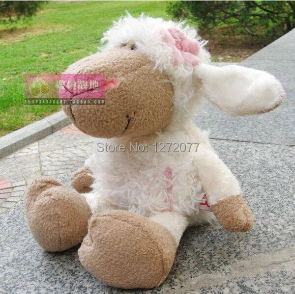 NICI 25cm Pink Flower Sheep Stuffed Plush font b Toy b font Baby Kids Doll Gift