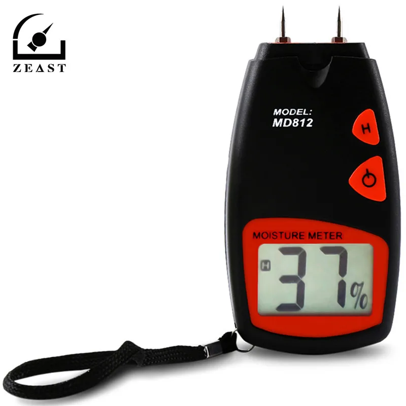 

MD812 Digital Wood Moisture Meter With LCD Display Two Pins Humidity Tester Timber Damp Detector Moisture Tester