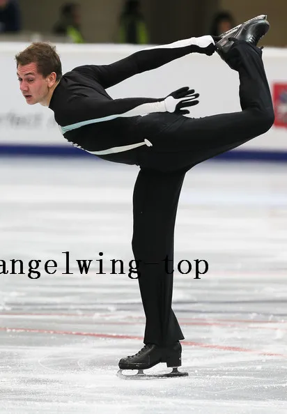 

Men Figure Skating Dresses Boys Ice Skating Dress For Competition Custom Figure Skating Suit with Trousers Free Shipping