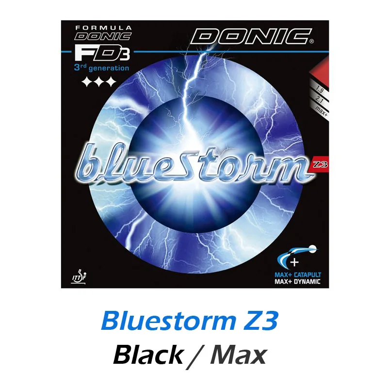 DONIC BLUESTORM(BlueStorm Z1/Z2/Z3) резиновая губка для настольного тенниса для пинг-понга Tenis De Mesa - Цвет: BLUESTORM Z3 Black