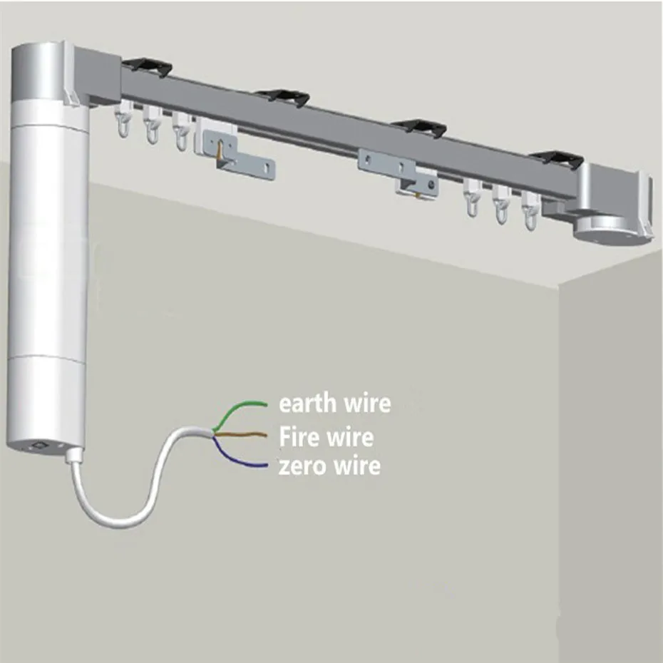 Dooya Super Silent Curtain Rails System, DT52E 75W+3.5M or Less Track+DC2760, RF433 Remote Control,work with Broadlink Rm pro
