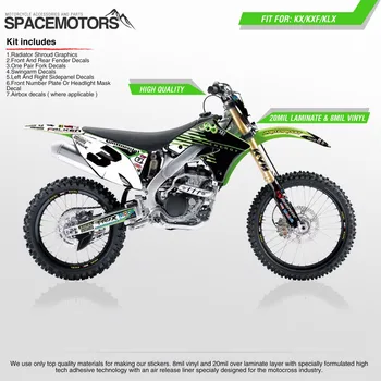 

MX 3M vinyl wrap for motorcycle KX KLX KXF F 85 100 250 450 cc 2004 ... 2006 year Motocross Enduro Dirt bike FMX