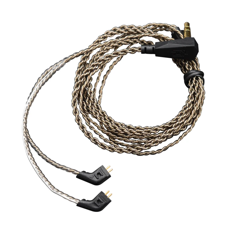 New KZ Gold Plated Cable 2pin 0 75 Mm Upgraded Golden Plated Cable 