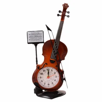 

Europe Creative Portable Piano Alarm Clock Desktop Figurines Plastic Craft Couple Gifts Student Bedroom Desktop Clock Home Decor