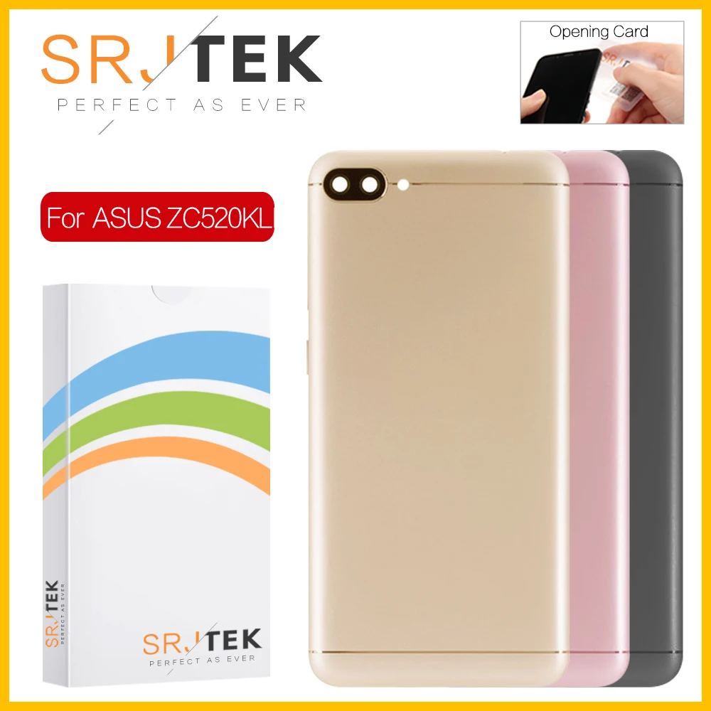 

SRJTEK 5.2" For Asus ZenFone 4 Max ZC520KL Battery Back Cover Housing Camera Glass Side Button ZC520KL Rear Door Housing Case