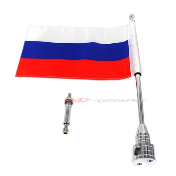 

For Harley Touring Road King Glide&flht Chrome Motocycle CNC Aluminum Rear Side Mount Luggage Rack Vertical Flag Pole Russia