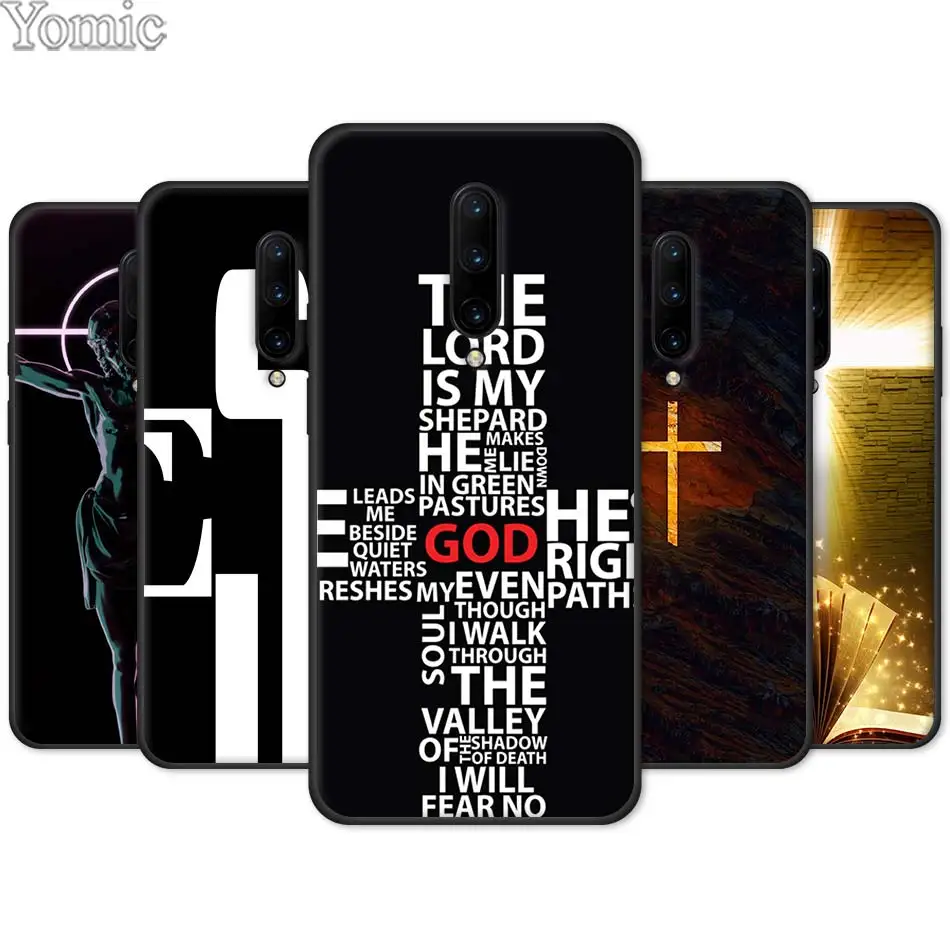 

Soft Cover Shell for Oneplus 7 7 Pro 6 6T 5T Silicone Phone Case for Oneplus 7 7Pro Black Case Bible Quotes Verse Jesus