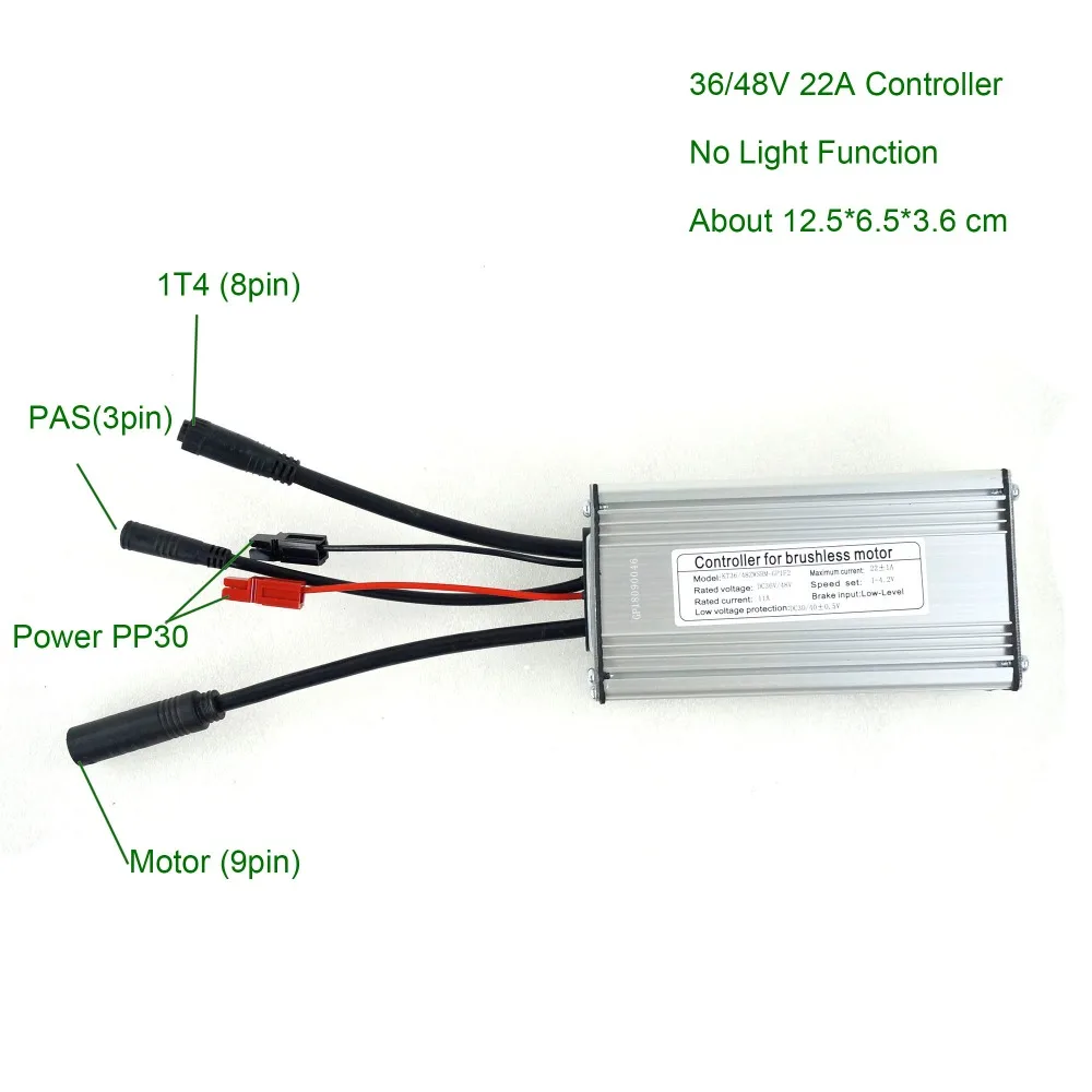 EJOYQI Ebike Controller 36/48V 22A 25A 9 Mosfets Light Function Whole Water Proof Plug KT Kunteng 500W Motor Electric Bicycle