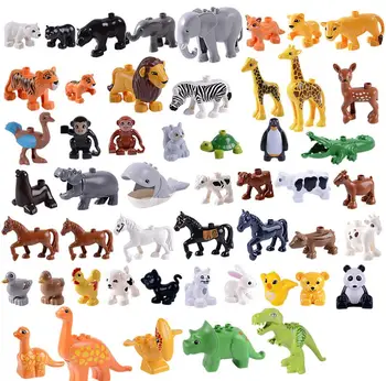 

Duploed Animal Series Model Figures Dinosaurs Lion Big Building Blocks Educational Toys For Kids gifts compatible Lepining