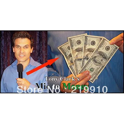 

Free shipping 3 pcs/lot Mic To Money / Stage Magic , Magic Trick