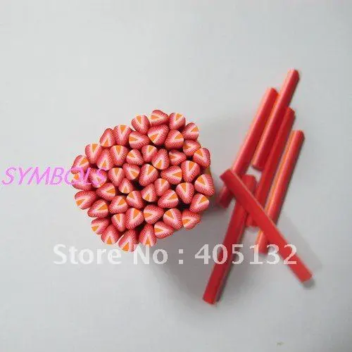 Фруктовый трость в форме клубники 100 шт. 5 мм для дизайна ногтей|cane material|cane handbagcane