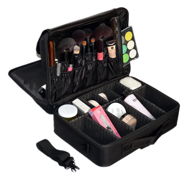 L Size Beautician Makeup Box Shoulder Professional Cosmetic Bag Cases
