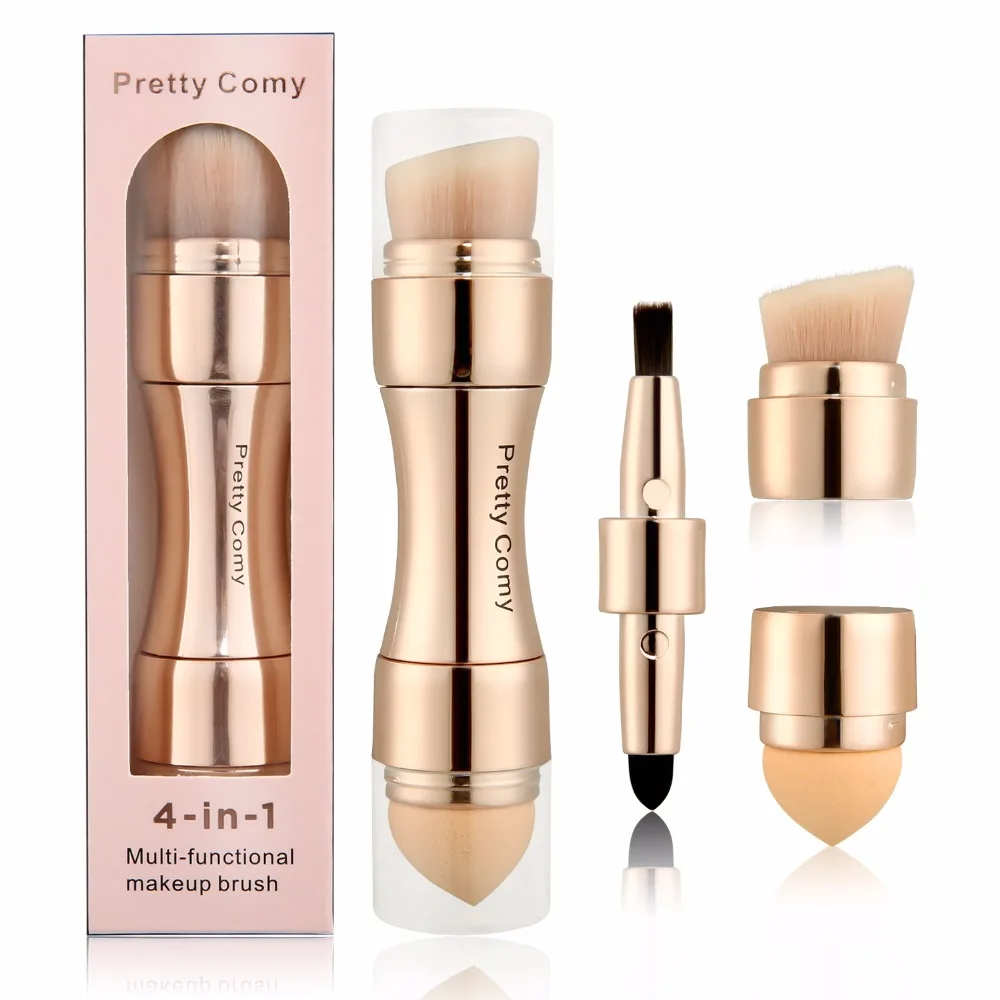 

4 In 1 Makeup Brushes Foundation Eyebrow Shadow Eyeliner Blush Powder Brush Cosmetic Concealer Professional Maquiagem