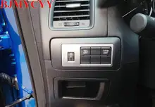 BJMYCYY Fit For Mazda CX-5 CX5 2012-2016 Chrome Switch Console i-stop Button Cover Front Head Light Lamp Adjuster Trim Bezel