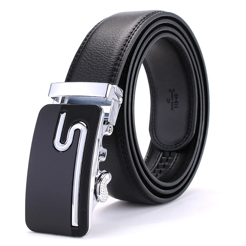 Ремень мужской из натуральной кожи с автоматической пряжкой|leather belts for men|designer