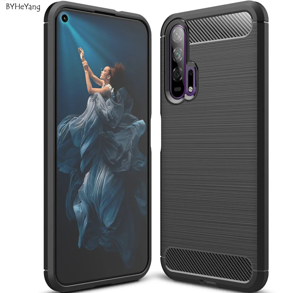 

For Huawei Honor 20 Case Soft TPU Silicone Brushed Anti-Skid Back Cover For Huawei Honor 20 Pro Lite Honor20 YAL-L21 YAL-L41