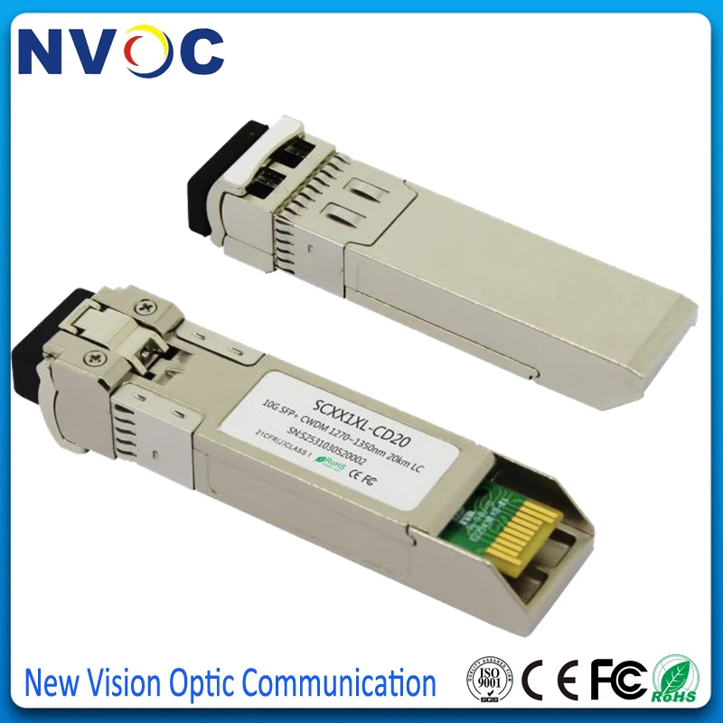 10G CWDM-SFP-LR 10 Гбит/с CWDM 20 км SFP волоконный приемопередатчик, двойной LC 10 г 1270 нм~ 1330 нм, 20 нм без охлаждения CWDM SFP приемопередатчик с DDM