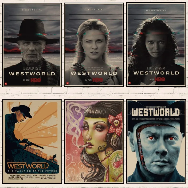 

HBO Westworld Posters Westworld retro Kraft Paper Poster Bar Cafe Home Decor Painting Wall stickers home decor living room A2