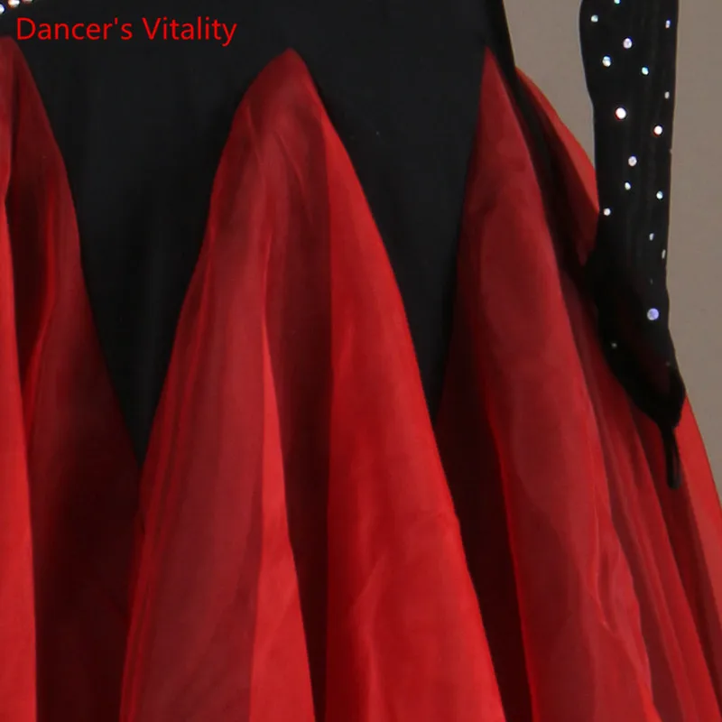 Бальное платье с v-образным вырезом женские платья танцевальный зал алмазное танцевальное платье Вальс Современный танец Танго цвета подходящего платья