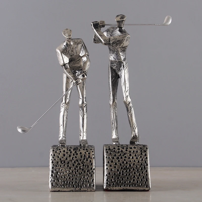 Beste Moderne creatieve Europese karakter hars standbeeld golf sculptuur atleet beeldje woondecoratie craft gift groothandel