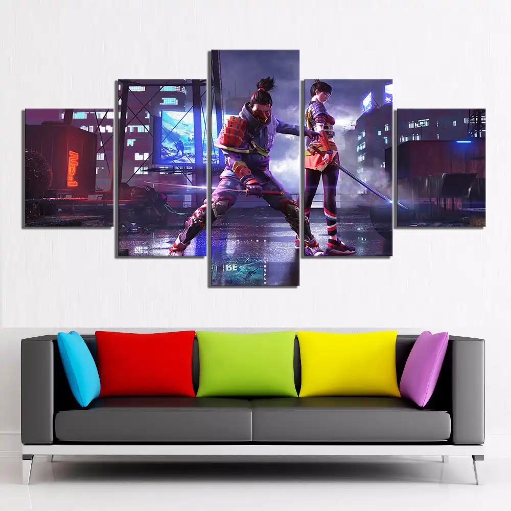 Garena Free Fire Game Poster Artwork Paintings 5 Piece Free Fire Battlegrounds Video Games Poster Wall Art Paintings Free Fire
