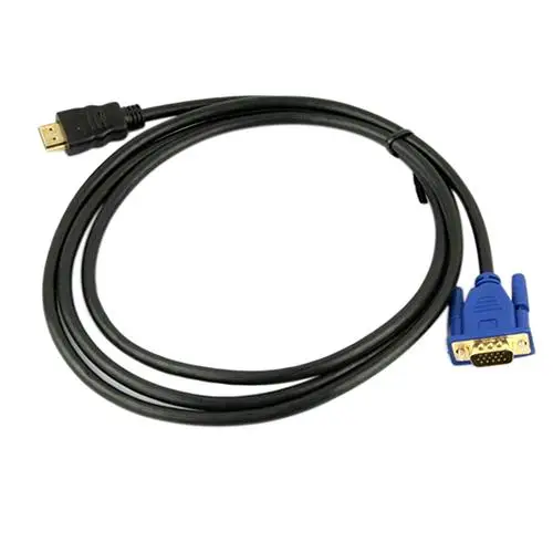 6Ft 1,8 м VGA HDMI Золото мужчина VGA HD-15 Мужской кабель 1080 P HDMI-VGA M/M провод Оптовая