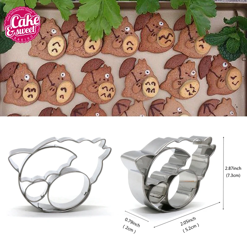 

Kitchen Cookie Cutters Stainless Steel Shape My Neighbor Totoro Animal Biscuit Fondant Pastry Decorating Baking Tools DIY Mold
