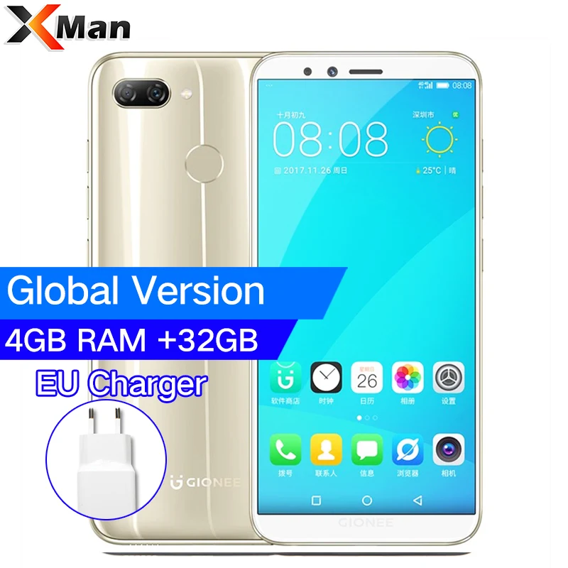 Оригинал Gionee S11 Lite 4 Гб ОЗУ 32 ПЗУ 4G LTE смартфон 5 7 дюймов 1080 P Восьмиядерный