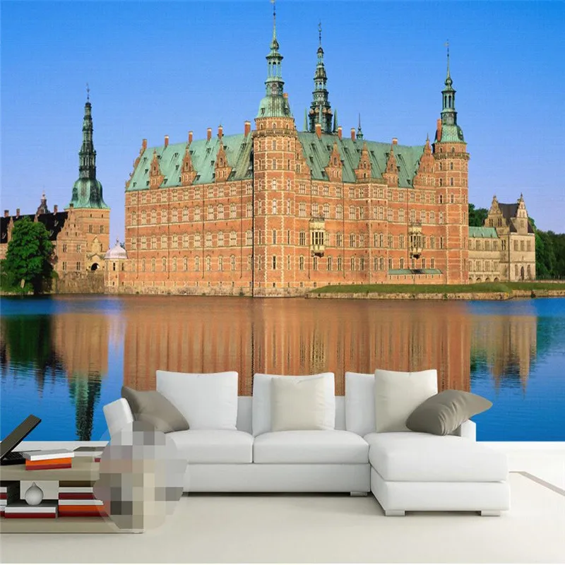 

3d Настенный декор beibehang, Фотофон, фотография, стерео, Европейский замок, роскошный отель, KTV, комната, настенная роспись