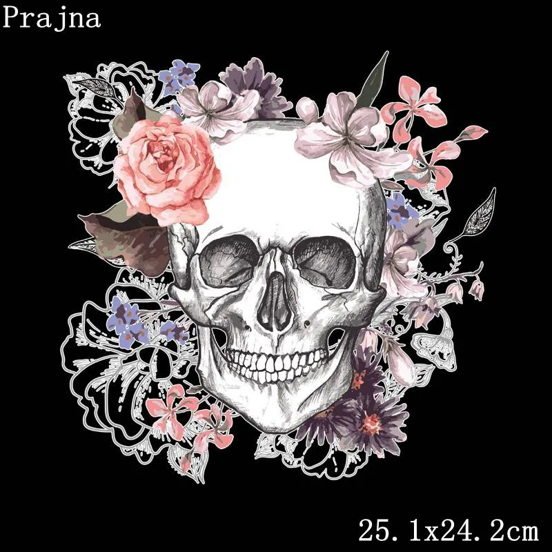 Prajna панк стиль Железный переводной череп Тигр стикеры "Лев" на одежду глажка на теплопередачу Летний стиль аппликация на одежду - Цвет: Хаки