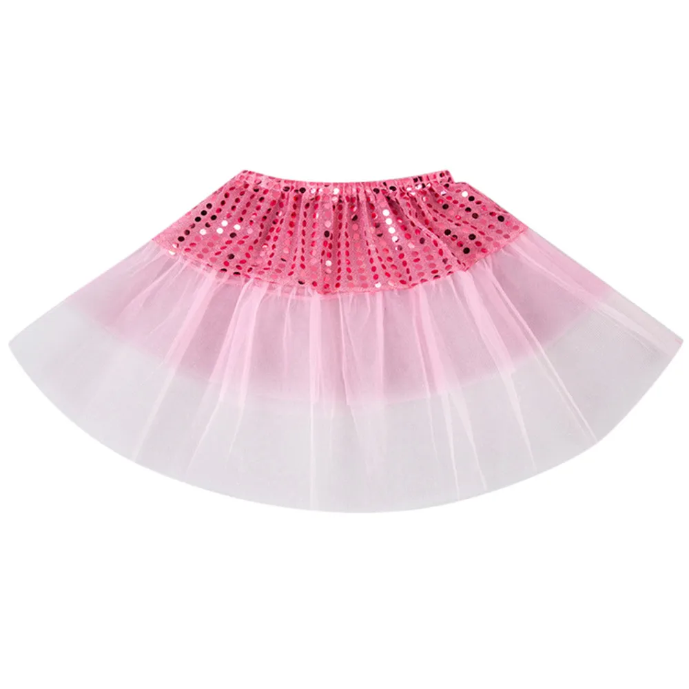 Mesh Princess Girls Kids Tutu Skirt Party Dance 2 - 7 Years Child Girls cute Dancing Party Skirt