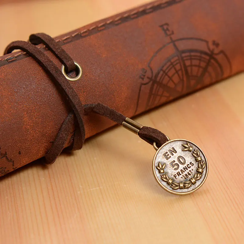 Vintage Retro Treasure Map Pencil Cases For Boy Girl School Stationery Supplies Roll Pencil Bag Pencilcase Make Up Cosmetic Bag pencil cases