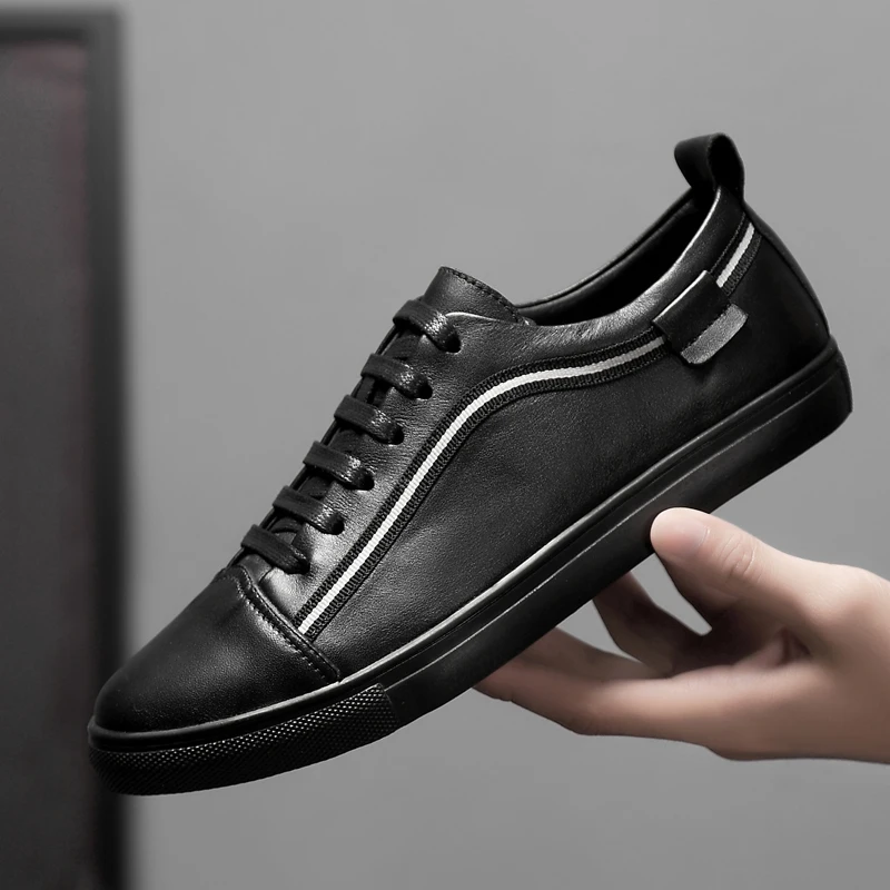 

Men Handmade sewing Loafers Shoes lace up Fashion Genuine Leather Gentleman Luxury brand Stress Party Shoes for Men Shoes L4