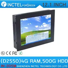 ALL IN ONE PC COMPUTER 12 inch touchscreen pc Five wire Gtouch using high-temperature ultra thin panel with 4G RAM 500G HDD