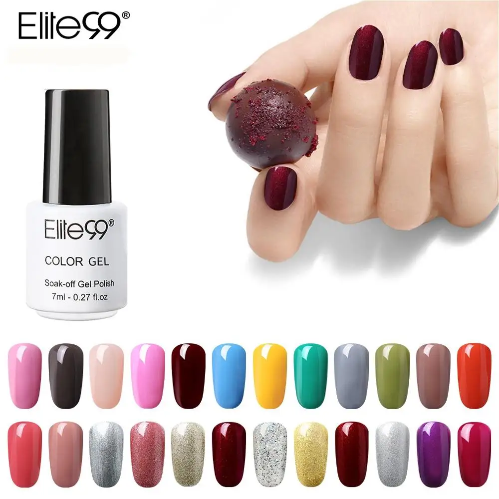  Elite99 7ML One Step Gel Nail Polish White Bottle UV LED Soak Off Nail Art For Extension Design Var