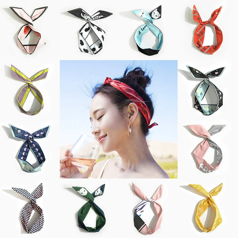 

LNRRABC candy color kawaii ladies hair band animal soft fixed hair headband rabbit adjustable accessories girl boutique gift