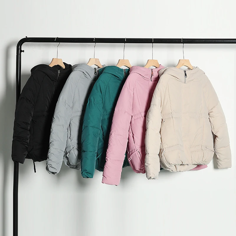 

2019 Women Winter Long Sleeve Short Jacket Mujer Hooded Parkas Winter Coat Women Loose Parkas Student Down Cotton Padded Jackets