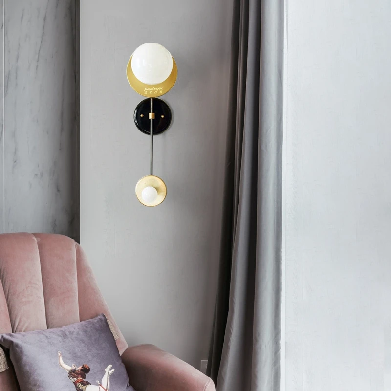 Nordic Post Modern art Wall Lamp Study Bedroom Bedside Lamp Creative Design Corridor Hotel Living Room Decorative Wall Light (11)