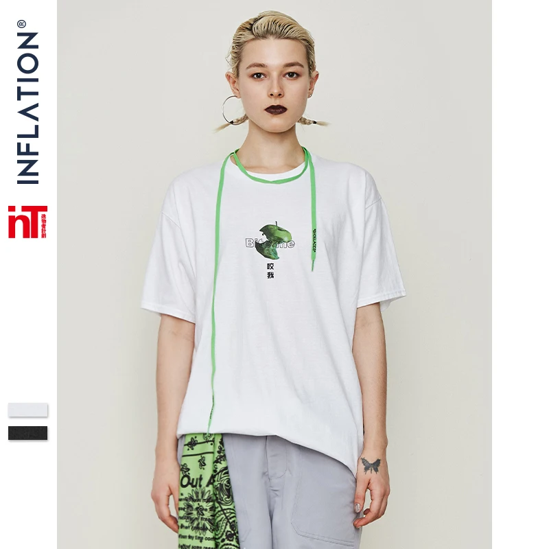 Инфляция футболка для мужчин Bite me Tee Мужчин's футболки с круглым вырезом хлопок